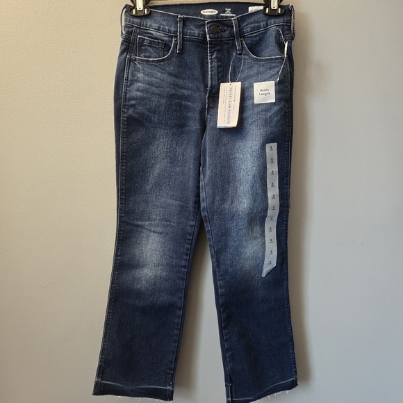 Old Navy Denim - Old Navy Womens Flare Ankle High Rise Denim Blue Jeans Size 0 NWT